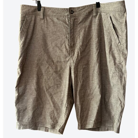 Prana Men's Size 40 Light Brown Hemp Blend Lightweight Shorts 40" x 11" - Picture 2 of 7